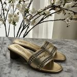Christian Dior Or D-Lane Heeled Sandal