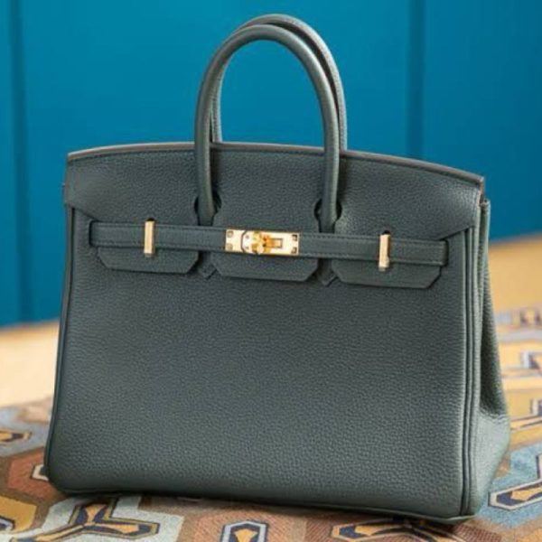 Birkin Handbag - Dark Green Leather with Gold Hardware